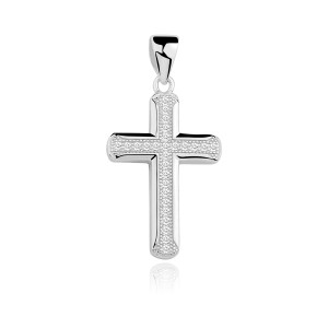 Cruciulita argint cu pietre DiAmanti Z0802CR_W-DIA (Argint 925‰ 1,5 g.)